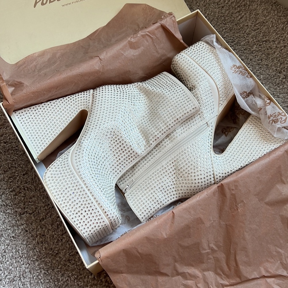 ERAS TOUR ✨ Public Desire White Sequins Boots